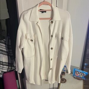 Elegant white soft sweater